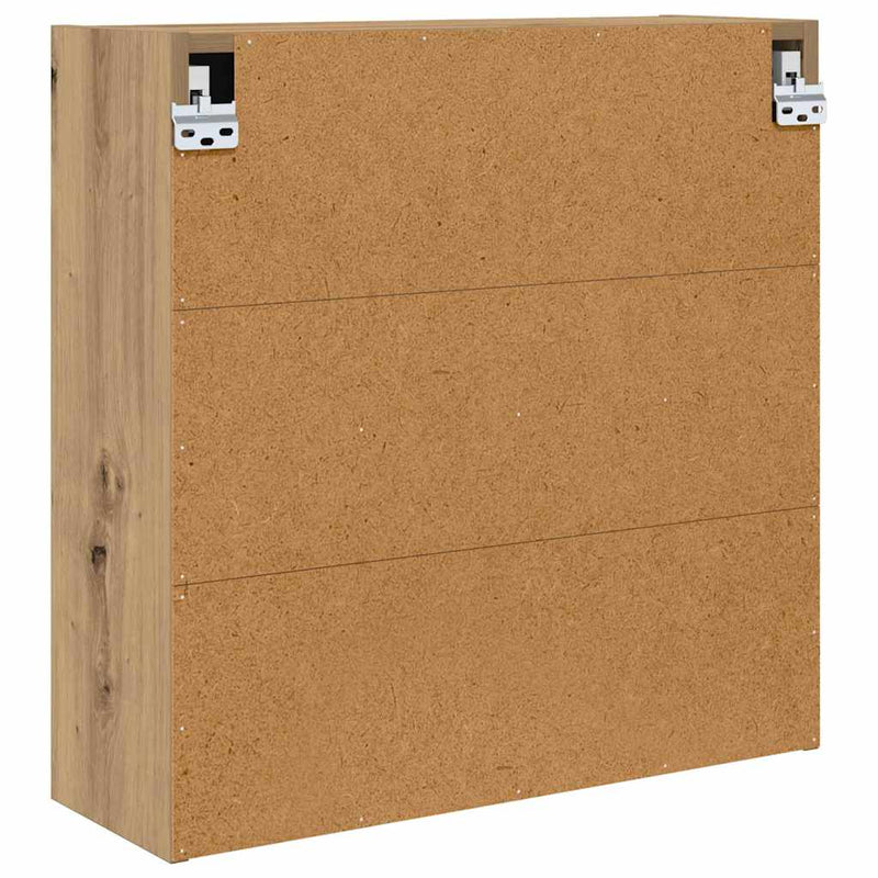 vidaXL Fürdőszobai tükörszekrény Artisan tölgy 60 x 20 x 60 cm Faanyag