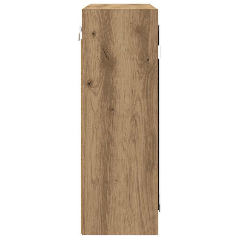vidaXL Fürdőszobai tükörszekrény Artisan tölgy 60 x 20 x 60 cm Faanyag