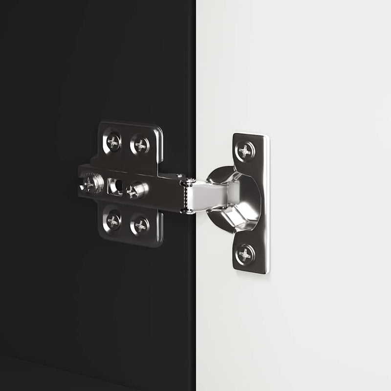 vidaXL Széf fiókkal Fekete 100 x 30 x 65,6 Faanyag