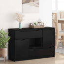 vidaXL Széf fiókkal Fekete 100 x 30 x 65,6 Faanyag