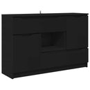 vidaXL Széf fiókkal Fekete 100 x 30 x 65,6 Faanyag