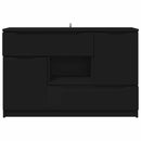 vidaXL Széf fiókkal Fekete 100 x 30 x 65,6 Faanyag