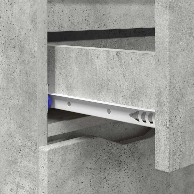 vidaXL Széf fiókkal Beton Szürke 100 x 30 x 65,6 Faanyag