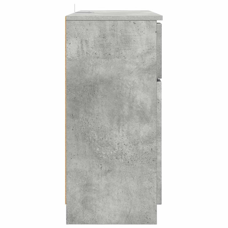 vidaXL Széf fiókkal Beton Szürke 100 x 30 x 65,6 Faanyag