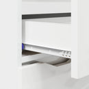 vidaXL Széf fiókkal Magas Fényű Fehér 100 x 30 x 65,6 Faanyag