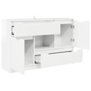 vidaXL Széf fiókkal Magas Fényű Fehér 100 x 30 x 65,6 Faanyag