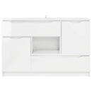 vidaXL Széf fiókkal Magas Fényű Fehér 100 x 30 x 65,6 Faanyag