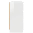 vidaXL Széf fiókkal Magas Fényű Fehér 100 x 30 x 65,6 Faanyag