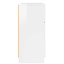 vidaXL Széf fiókkal Magas Fényű Fehér 100 x 30 x 65,6 Faanyag