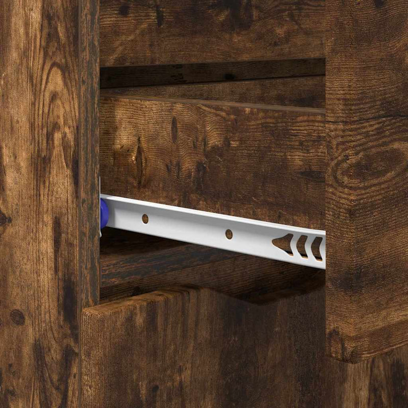 vidaXL Széf fiókkal Füstölt tölgy 100 x 30 x 65,6 Faanyag