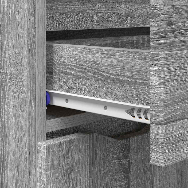 vidaXL Széf fiókkal Szürke Sonoma 100 x 30 x 65,6 Faanyag