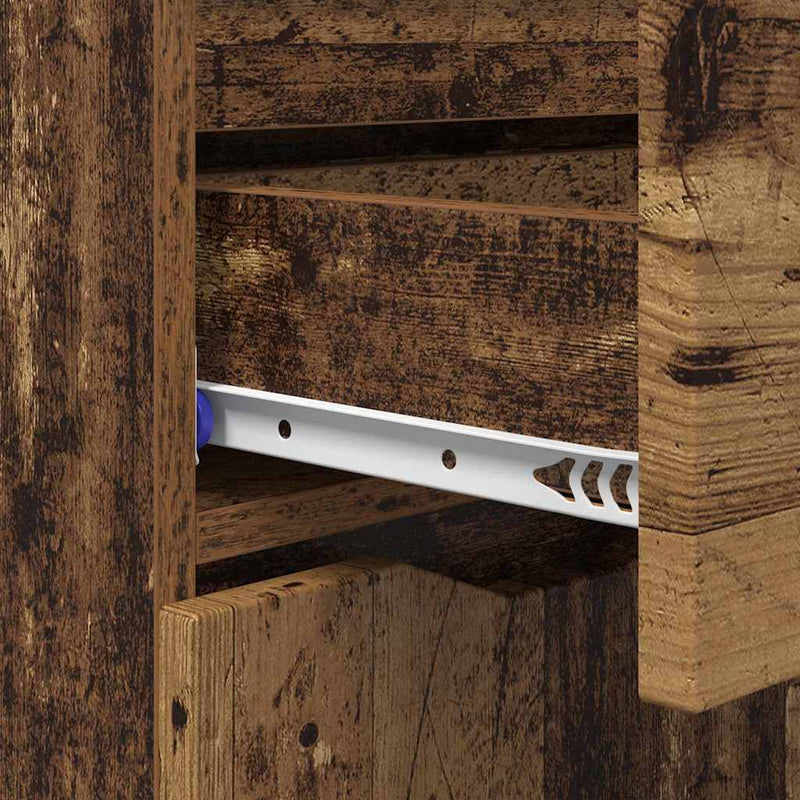 vidaXL Széf fiókkal Öreg fa 100 x 30 x 65,6 Faanyag