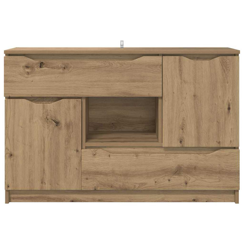 vidaXL Széf fiókkal Artisan tölgy 100 x 30 x 65,6 Faanyag