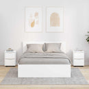 vidaXL Éjjeliszekrények fiókkal 2 pcs Fehér 30,5 x 30 x 43 cm Faanyag