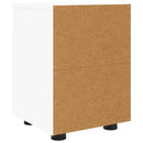 vidaXL Éjjeliszekrények fiókkal 2 pcs Fehér 30,5 x 30 x 43 cm Faanyag