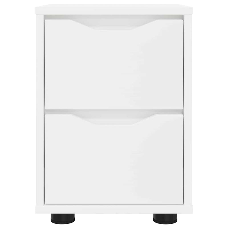 vidaXL Éjjeliszekrények fiókkal 2 pcs Fehér 30,5 x 30 x 43 cm Faanyag