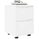 vidaXL Éjjeliszekrények fiókkal 2 pcs Fehér 30,5 x 30 x 43 cm Faanyag