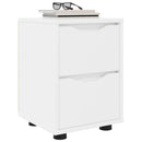 vidaXL Éjjeliszekrények fiókkal 2 pcs Fehér 30,5 x 30 x 43 cm Faanyag