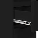 vidaXL Éjjeli asztal fiókkal Fekete 30,5 x 30 x 43 cm Faanyag