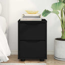 vidaXL Éjjeli asztal fiókkal Fekete 30,5 x 30 x 43 cm Faanyag