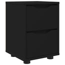 vidaXL Éjjeli asztal fiókkal Fekete 30,5 x 30 x 43 cm Faanyag