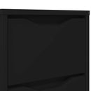 vidaXL Éjjeliszekrények fiókkal 2 pcs Fekete 30,5 x 30 x 43 cm Faanyag