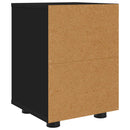 vidaXL Éjjeliszekrények fiókkal 2 pcs Fekete 30,5 x 30 x 43 cm Faanyag