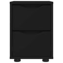 vidaXL Éjjeliszekrények fiókkal 2 pcs Fekete 30,5 x 30 x 43 cm Faanyag