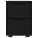 vidaXL Éjjeliszekrények fiókkal 2 pcs Fekete 30,5 x 30 x 43 cm Faanyag