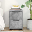 vidaXL Éjjeli asztal fiókkal Beton Szürke 30,5 x 30 x 43 cm Faanyag