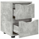vidaXL Éjjeli asztal fiókkal Beton Szürke 30,5 x 30 x 43 cm Faanyag