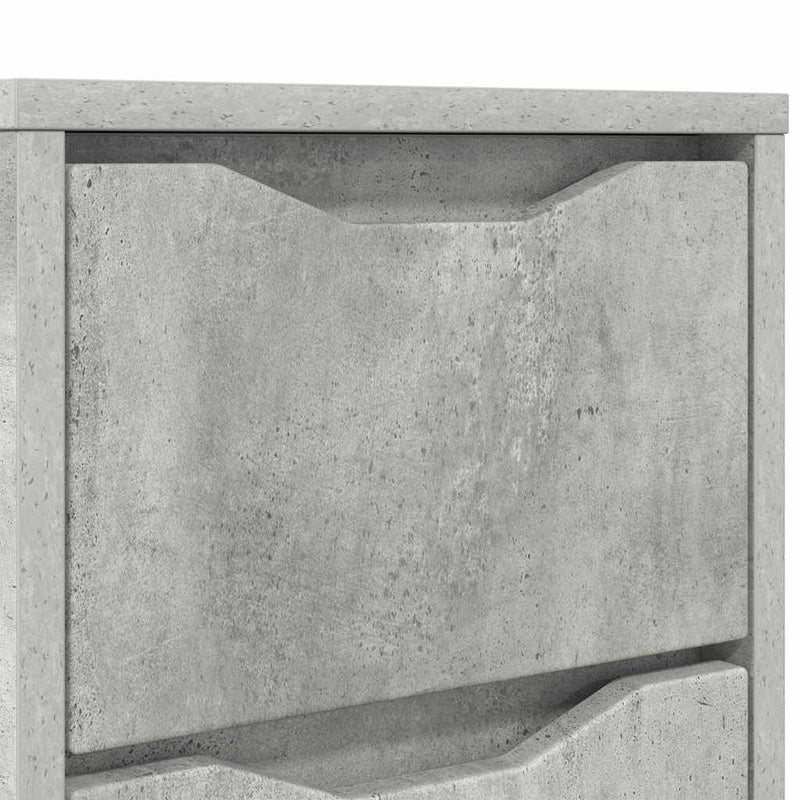 vidaXL Éjjeliszekrények 2 pcs Beton Szürke 30,5 x 30 x 43 cm Faanyag