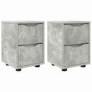 vidaXL Éjjeliszekrények 2 pcs Beton Szürke 30,5 x 30 x 43 cm Faanyag