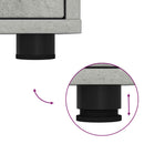 vidaXL Éjjeliszekrények 2 pcs Beton Szürke 30,5 x 30 x 43 cm Faanyag