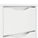 vidaXL Éjjeli asztal Magas Fényű Fehér 30,5 x 30 x 43 cm Faanyag