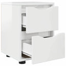 vidaXL Éjjeliszekrények 2 pcs Magas Fényű Fehér 30,5 x 30 x 43 cm