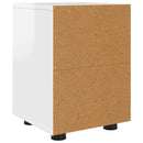 vidaXL Éjjeliszekrények 2 pcs Magas Fényű Fehér 30,5 x 30 x 43 cm