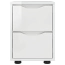 vidaXL Éjjeliszekrények 2 pcs Magas Fényű Fehér 30,5 x 30 x 43 cm