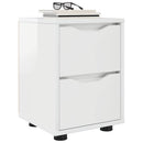 vidaXL Éjjeliszekrények 2 pcs Magas Fényű Fehér 30,5 x 30 x 43 cm