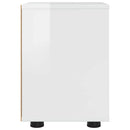 vidaXL Éjjeliszekrények 2 pcs Magas Fényű Fehér 30,5 x 30 x 43 cm