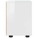 vidaXL Éjjeliszekrények 2 pcs Magas Fényű Fehér 30,5 x 30 x 43 cm