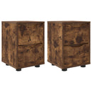 vidaXL Éjjeliszekrények 2 pcs Füstölt tölgy 30,5 x 30 x 43 cm Faanyag