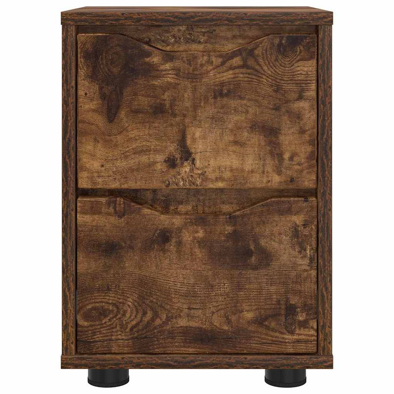 vidaXL Éjjeliszekrények 2 pcs Füstölt tölgy 30,5 x 30 x 43 cm Faanyag