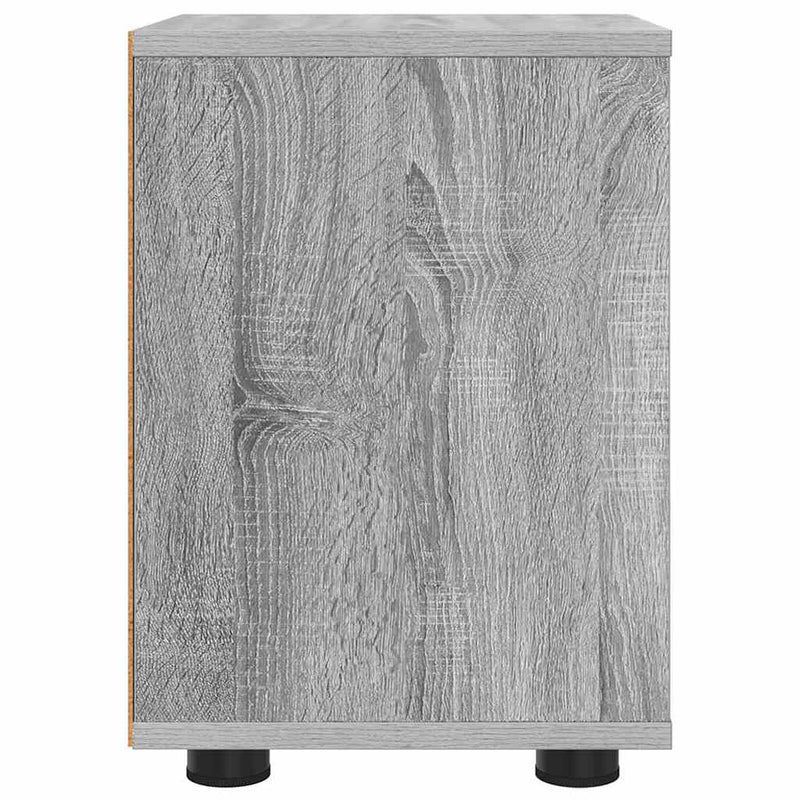 vidaXL Éjjeli asztal fiókkal Szürke Sonoma 30,5 x 30 x 43 cm Faanyag