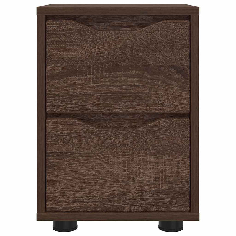 vidaXL Éjjeli asztal fiókkal Barna Tölgy 30,5 x 30 x 43 cm Faanyag