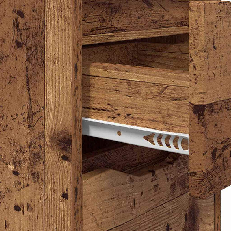 vidaXL Éjjeliszekrények 2 pcs Öreg fa 30,5 x 30 x 43 cm Faanyag