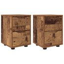 vidaXL Éjjeliszekrények 2 pcs Öreg fa 30,5 x 30 x 43 cm Faanyag