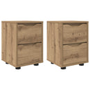 vidaXL Éjjeliszekrények 2 pcs Artisan tölgy 30,5 x 30 x 43 cm Faanyag