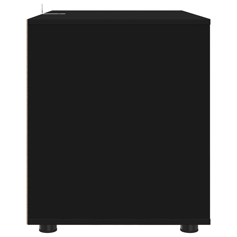 vidaXL Tárolószekrény Fekete 80 x 48 x 57 cm Faanyag