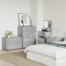 vidaXL Tárolószekrény Beton Szürke 80 x 48 x 57 cm Faanyag